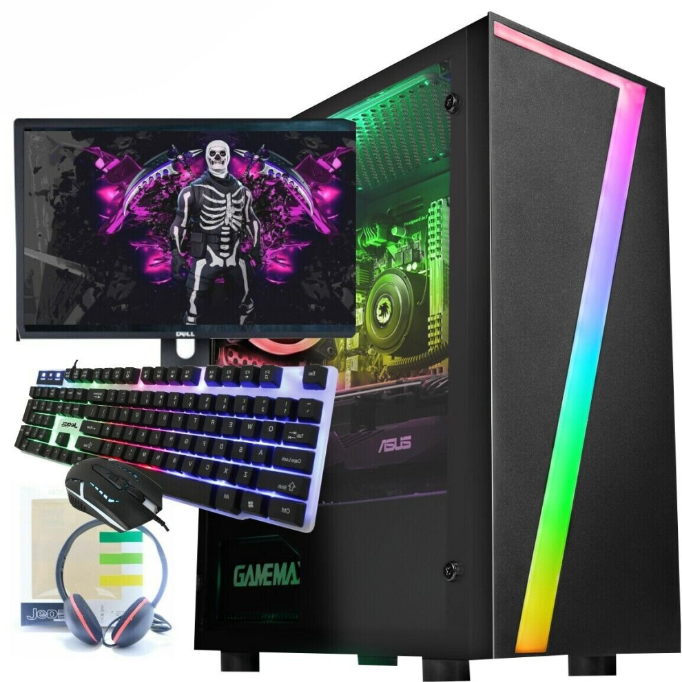 Refurbished Fast Gaming PC Computer Bundle Core i5 8GB 240GB SSD W10 Nvidia GT730 